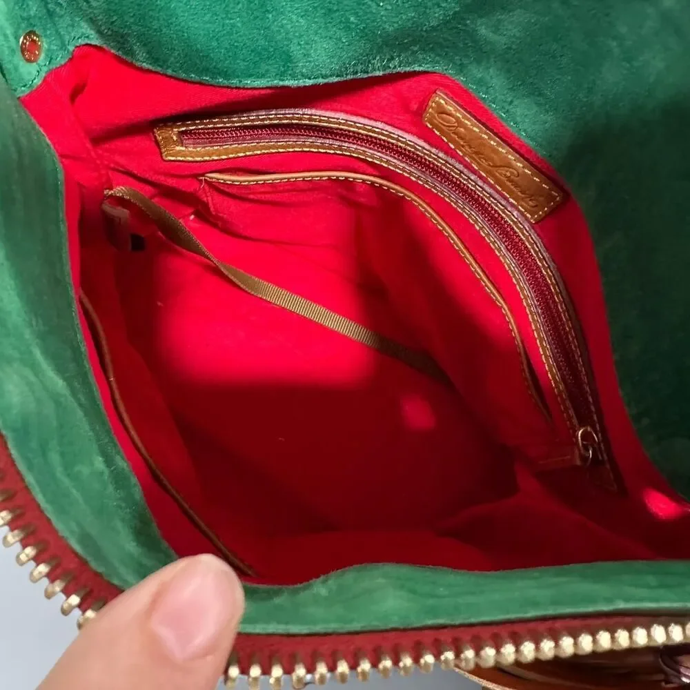Dooney & Bourke Slouchy Hobo Leather Tassel Caramel Boho Quiet Luxury Artisanal - Picture 5 of 7